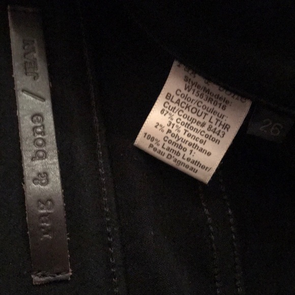 NWT RAG & BONE Samurai Leather-Patch Leggings - Picture 7 of 11